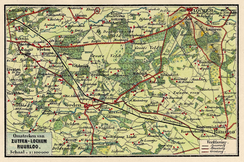 Kaart van de Omstreken van Zutfen-Lochem Ruurloo 2 by Craandijk