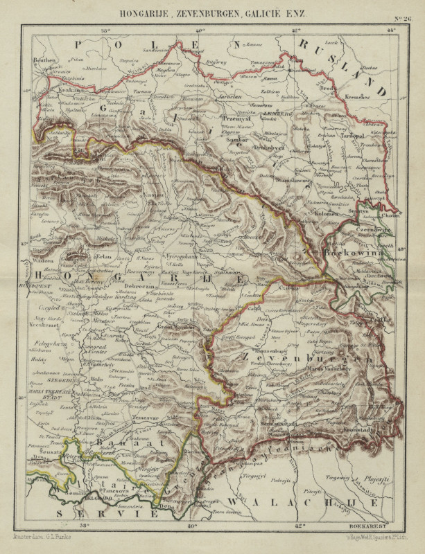 image of map Hongarije, Zevenburgen, Galicië enz by Kuyper (Kuijper) Hongarije, Zevenburgen, Galicië enz by Kuyper (Kuijper)