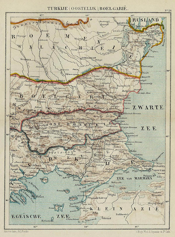 map Turkije (Oostelijk), Boelgarië by Kuyper (Kuijper)
