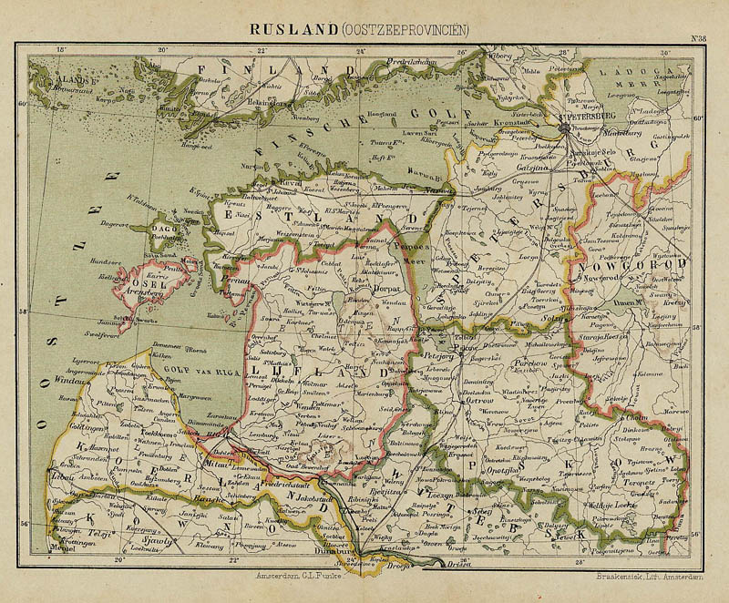 Rusland  (Oostzeeprovinciën) by Kuyper (Kuijper)