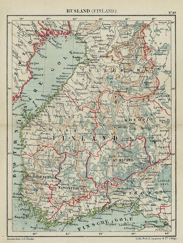 map Rusland  (Finland) by Kuyper (Kuijper)