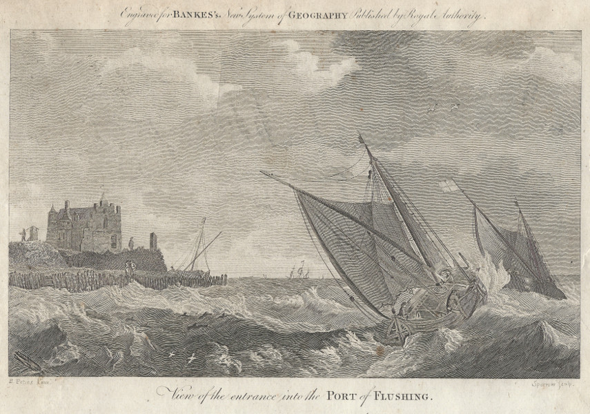 View of the entrance into the port of Flushing by Peters, B