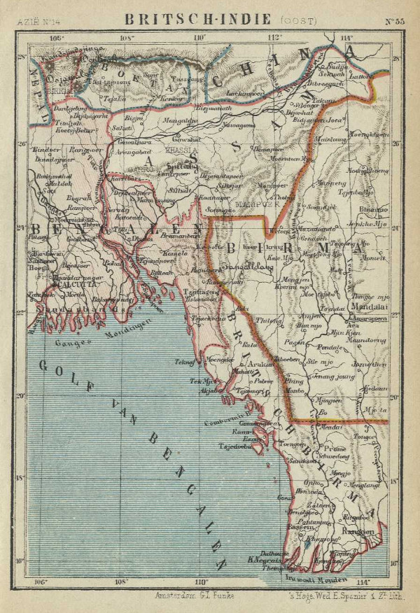 map Britsch-Indië (Oost) by Kuyper (Kuijper)