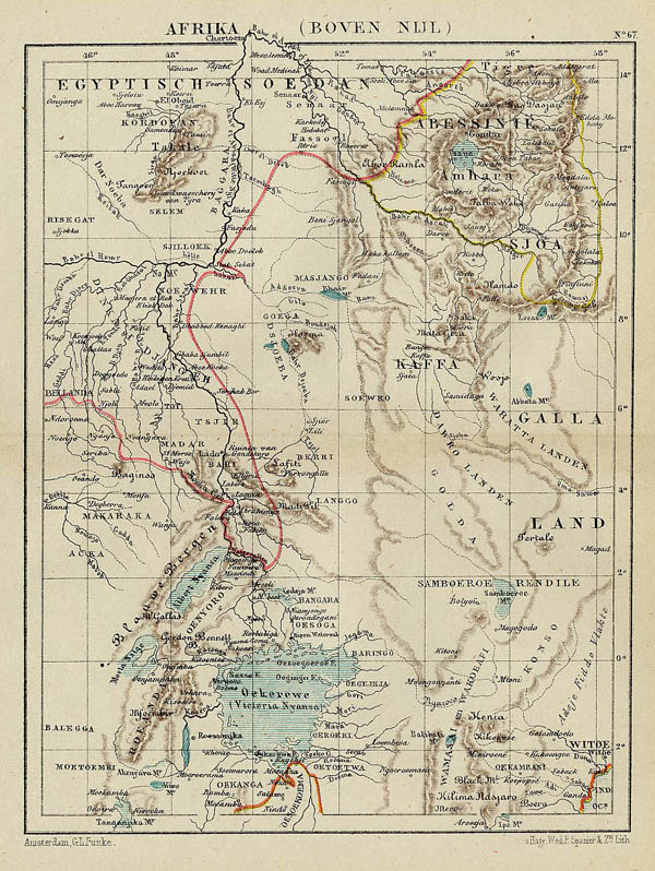 map Afrika (Boven Nijl) by Kuyper (Kuijper)