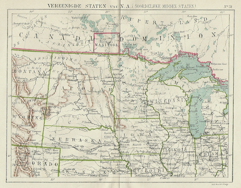 Vereenigde Staten van N.A. (Noordelijke Midden Staten) by Kuyper (Kuijper)