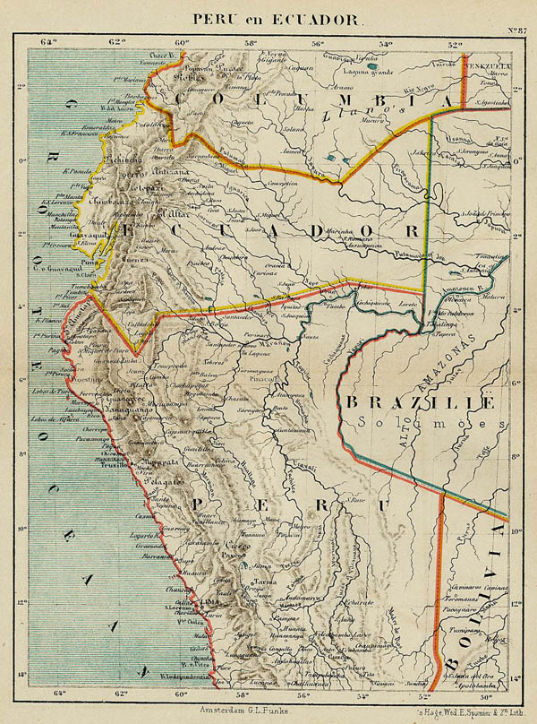 map Peru en Ecuador by Kuyper (Kuijper)