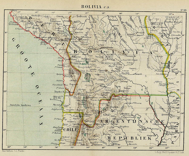 image of map Bolivia c.a. by Kuyper (Kuijper) Bolivia c.a. by Kuyper (Kuijper)
