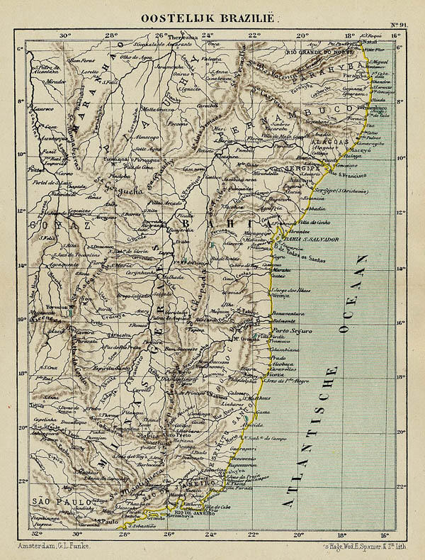 image of map Oostelijk Brazilië by Kuyper (Kuijper) map Oostelijk Brazilië by Kuyper (Kuijper)