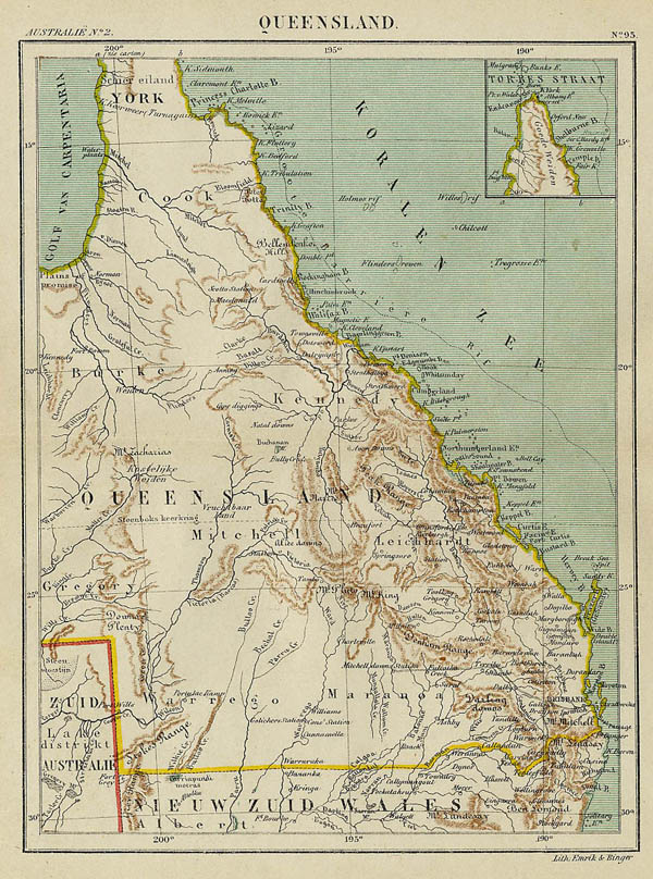 map Queensland by Kuyper (Kuijper)