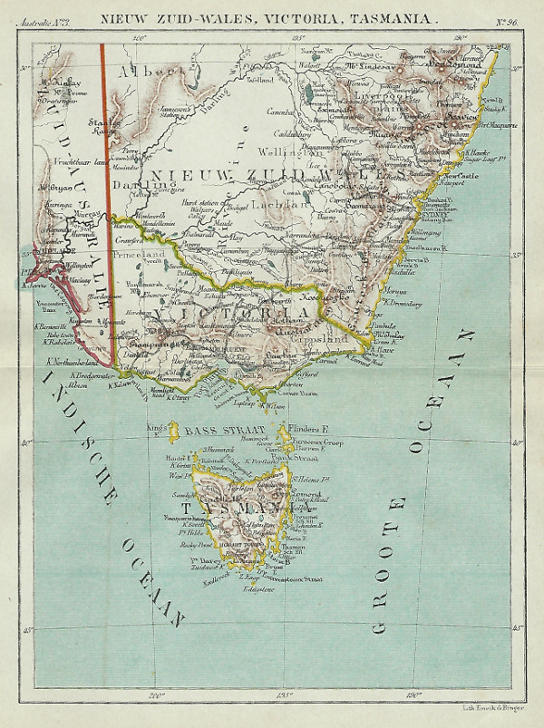 image of map Nieuw Zuid-Wales, Victoria, Tasmanië by Kuyper (Kuijper) map Nieuw Zuid-Wales, Victoria, Tasmanië by Kuyper (Kuijper)