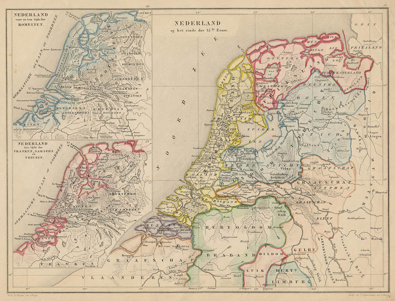 Nederland op het einde der 13de Eeuw by De Erven Thierry en Mensing