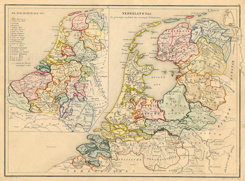 Nederland 1648. De gevestigde republiek der vereenigde Nederlanden by De Erven Thierry en Mensing