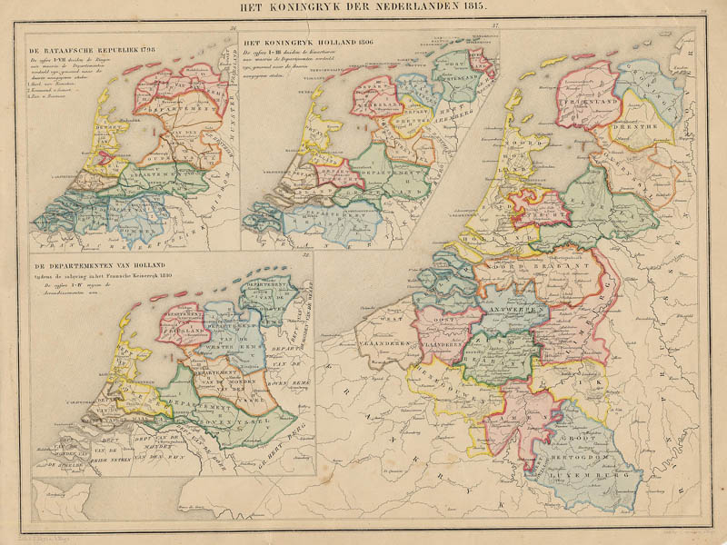 Het Koningryk Der Nederlanden 1815 by De Erven Thierry en Mensing