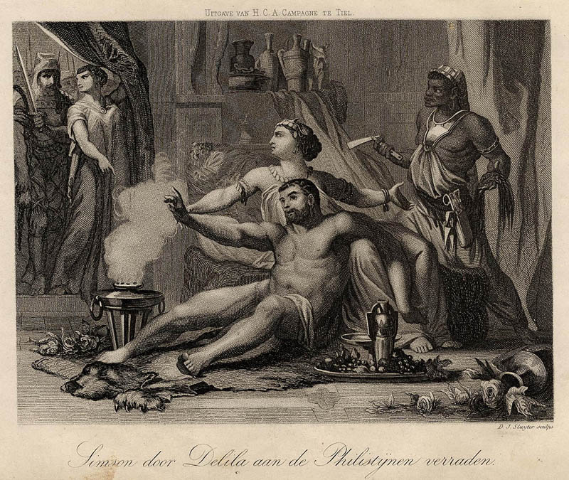 Simson door Delila aan de Philistijnen verraden by HCA Campagne, Tiel