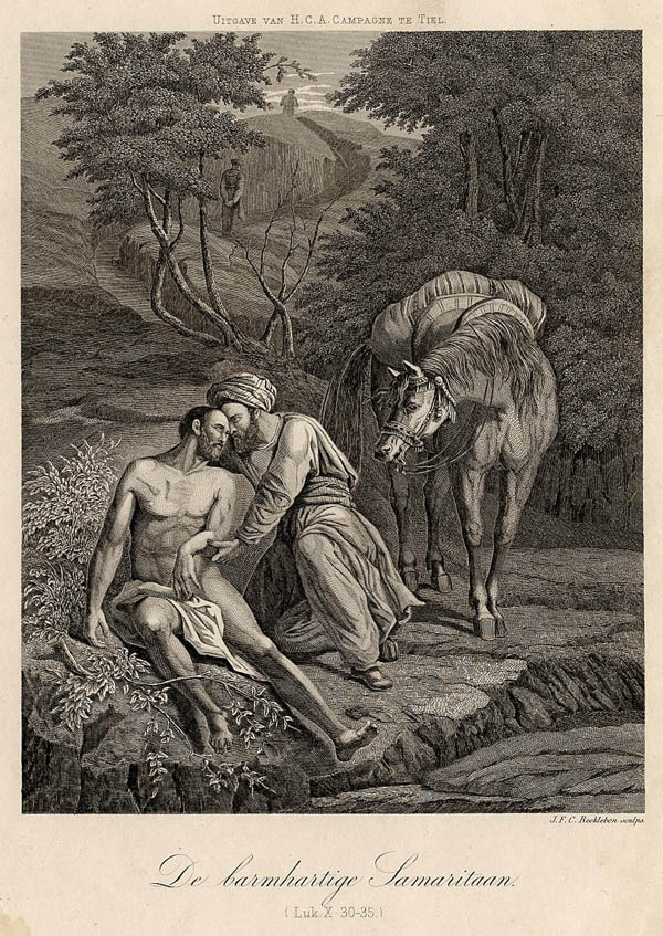 print De barmhartige Samaritaan (Luk. X:30-35) by HCA Campagne, Tiel