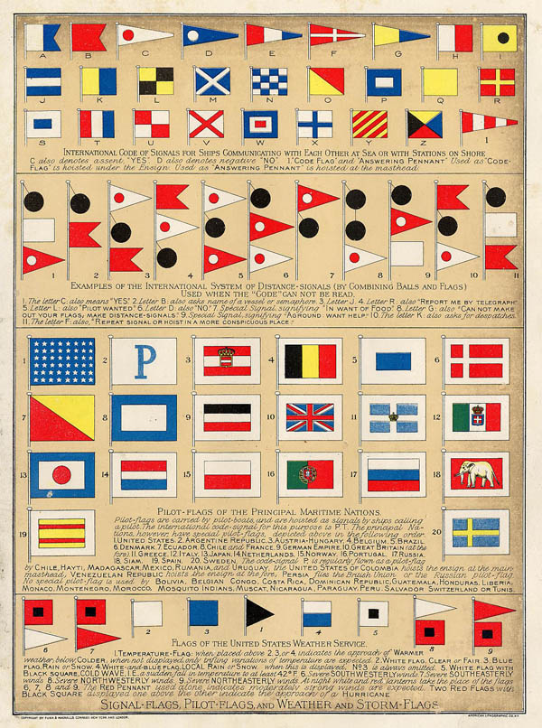 print Signal-Flags, Pilot-Flags and Weather and Storm-Flags by Funk&Wagnalls Company