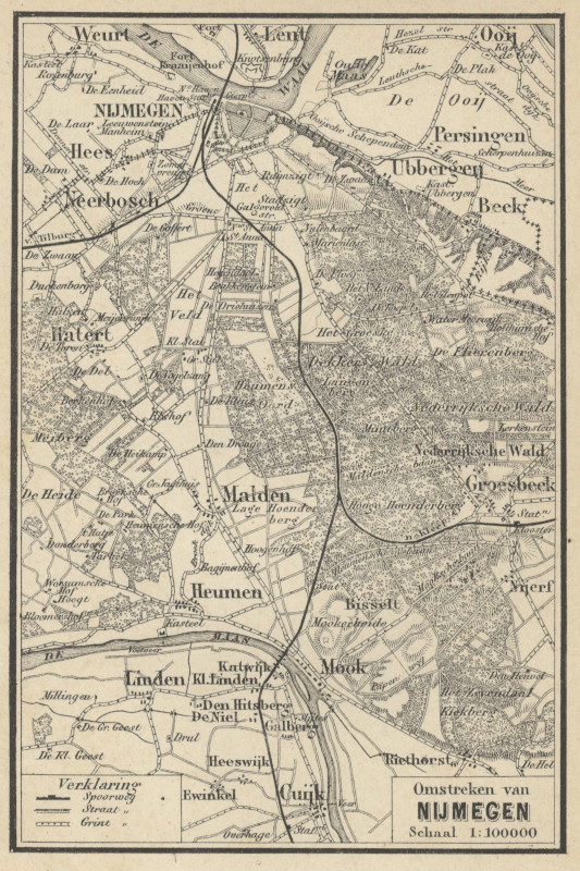 map Omstreken van Nijmegen by Craandijk