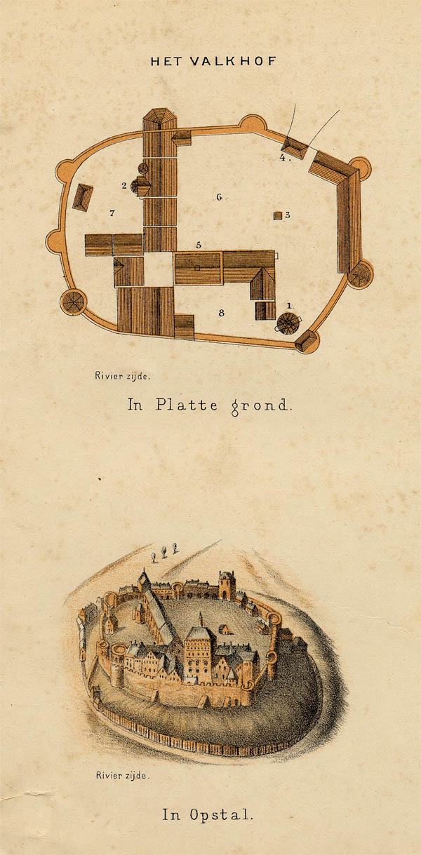 plan Het Valkhof, In platte grond & In opstal by W.J. Hofdijk