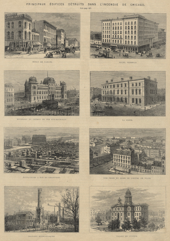 view PRINCIPAUX ÉDIFICES DÉTRUITS DANS L´INCENDIE DE CHICAGO by Nn