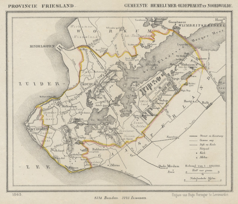 Gemeente Hemelumer-Oldephaert en Noordwolde by Kuyper (Kuijper)