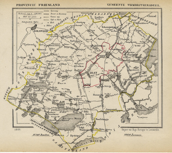 map communityplan Gemeente Wijmbritseradeel by Kuyper (Kuijper)