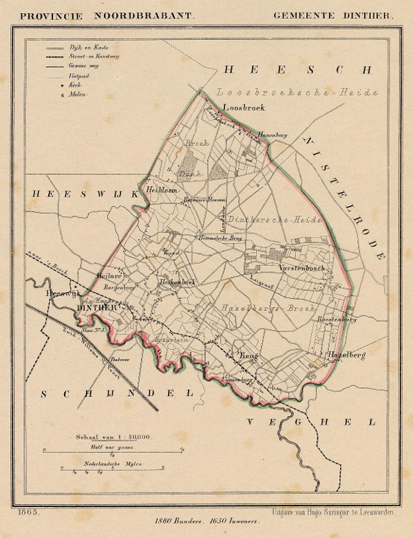 map communityplan Gemeente Dinther by Kuyper (Kuijper)