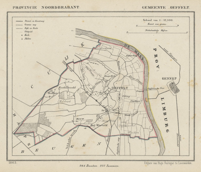 map communityplan Gemeente Oeffelt by Kuyper (Kuijper)