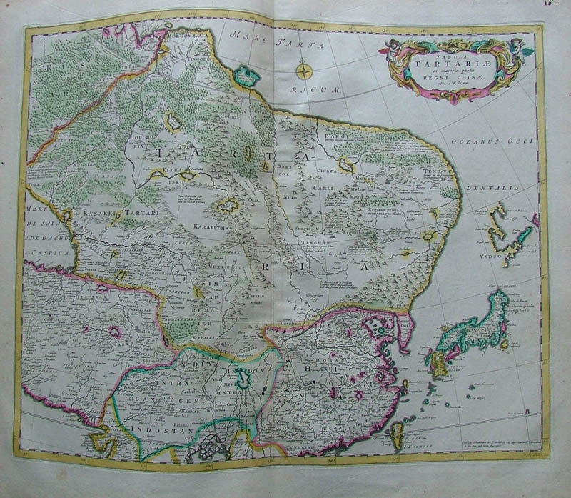 Tabula Tartariae et majoris partis regni Chinae. by Frederik de Wit