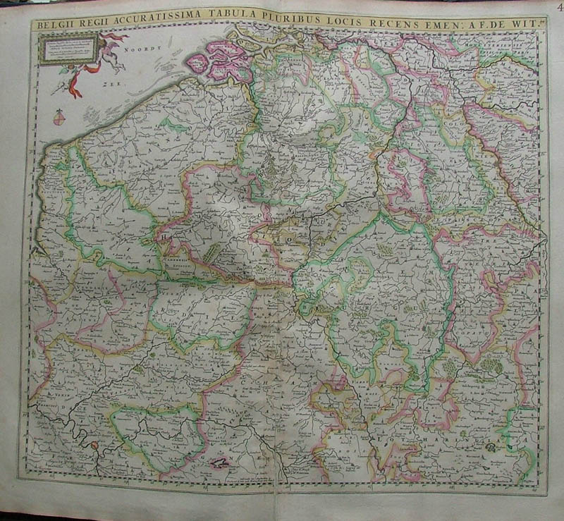 Belgii Regii Accuratissima Tabula Pluribus Locis Recens by Frederik de Wit