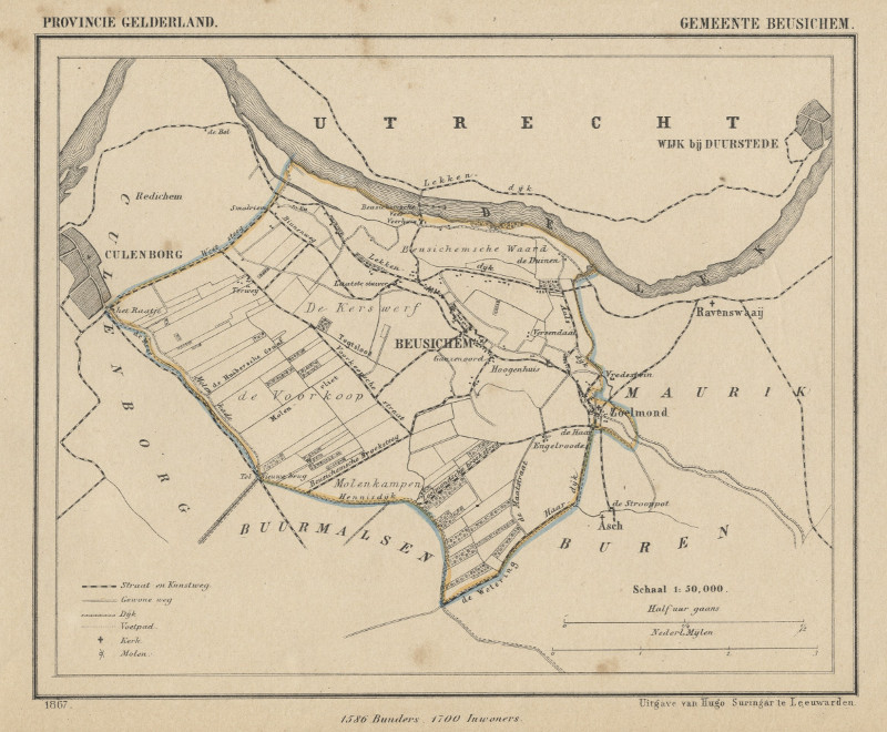 map communityplan Beusichem by Kuyper (Kuijper)