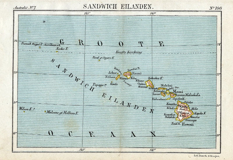 Sandwich Eilanden (Hawaï) by Jacob Kuyper (Kuijper)