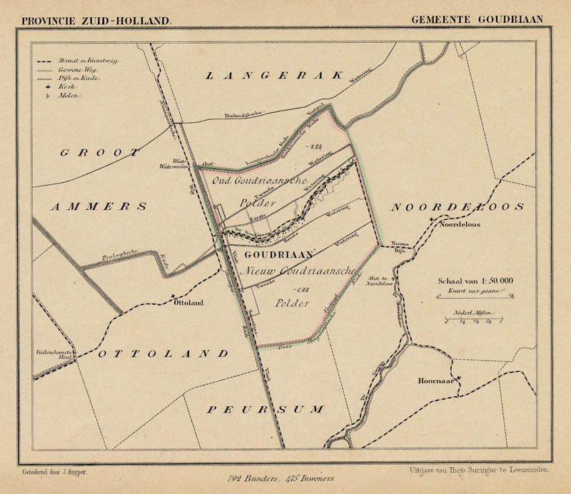 Gemeente Goudriaan by Jacob Kuyper