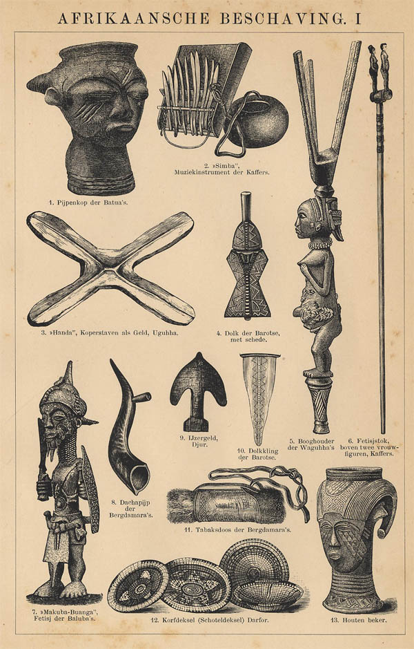 print Afrikaansche Beschaving I (1) by Winkler Prins