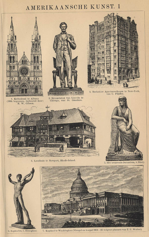 print Amerikaansche Kunst I (1) by Winkler Prins