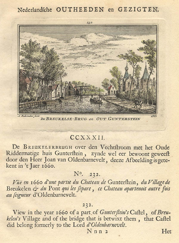 plan De Breukelse Brug en Out Gunterstein by Abraham Rademaker, WIllem Barents