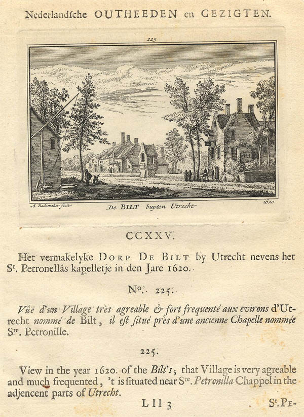 plan DeBilt buyten Utrecht by Abraham Rademaker, WIllem Barents