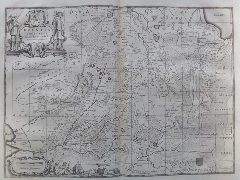 Drentia Comitatus : Transisulaniae Tabula II Auctore Cornelio Pynacker I. C. by Cornelis Pijnacker, A van den Broeck