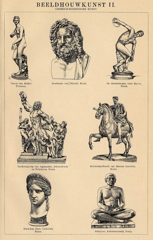 print Beeldhouwkunst II (2), Grieksch-Romeinsche kunst by Winkler Prins