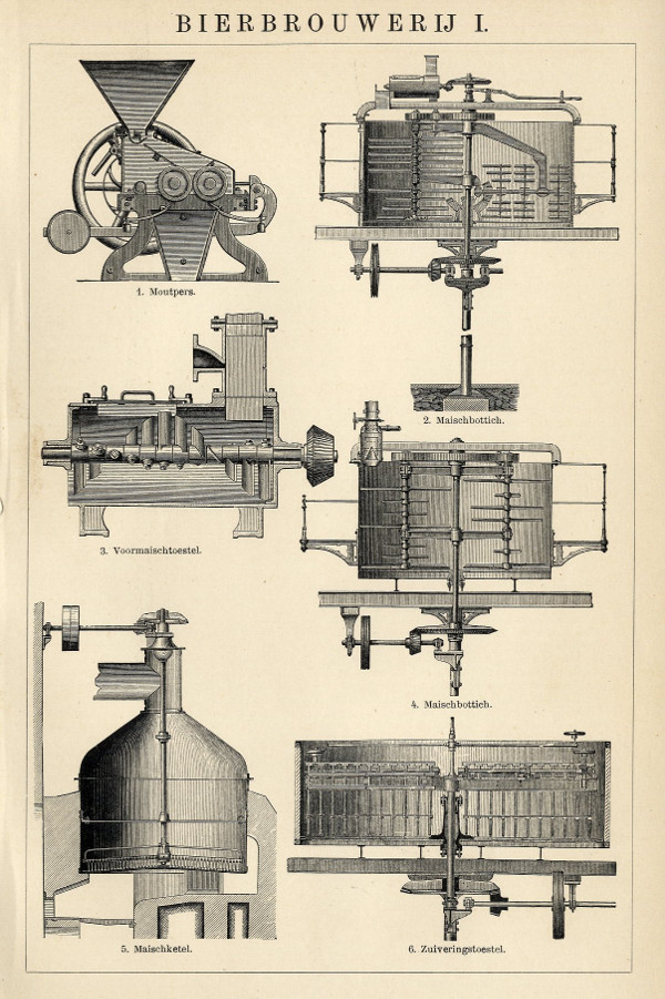 print Bierbrouwerijen I by Winkler Prins