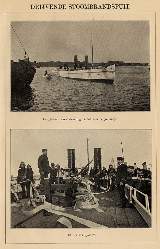 print Drijvende Stoombrandspuit by Winkler Prins