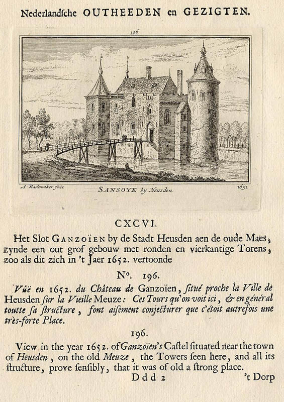 view Sansoye by Heusden 1651 by Abraham Rademaker