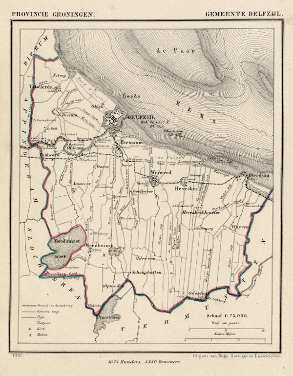 map communityplan Gemeente Delfzijl by Jacob Kuyper (Kuijper)