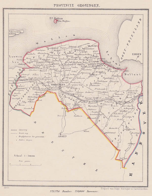 map Provincie Groningen by Jacob Kuyper (Kuijper)