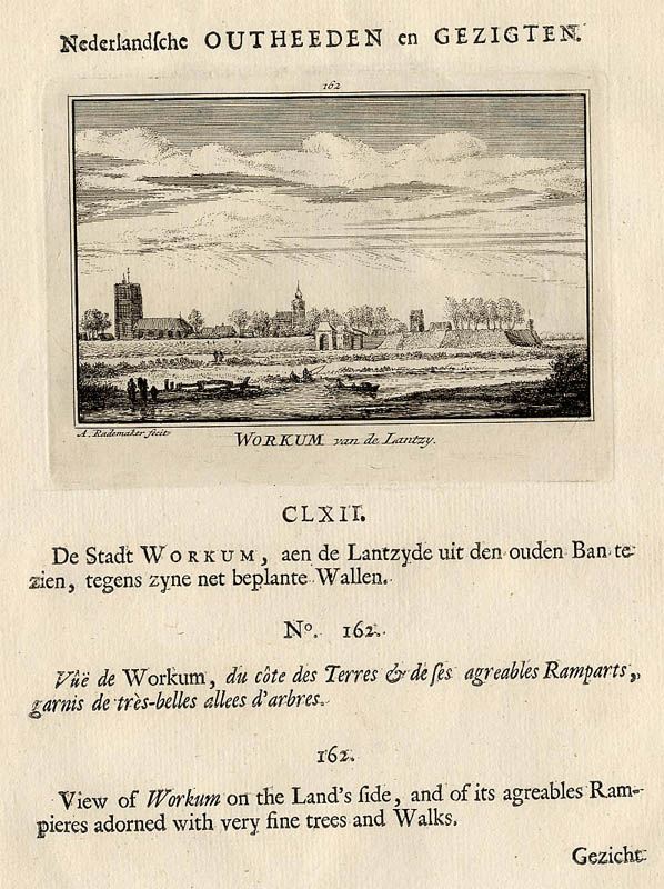 view Workum van de Lantzy by Abraham Rademaker, WIllem Barents