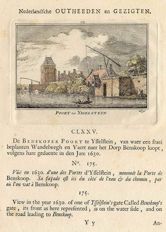 view Poort tot Ysselstein by Abraham Rademaker, WIllem Barents