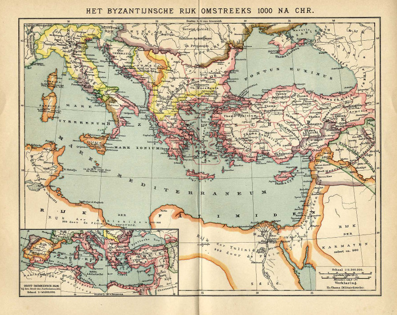 Het Byzantijnsche rijk omstreeks 1000 na Chr. by Winkler Prins