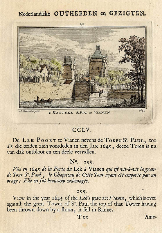 view t Kasteel S. Pol te Vianen 1645 by Abraham Rademaker