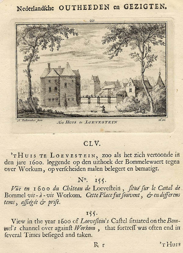 view Het Huis te Loevestein 1621 by Abraham Rademaker