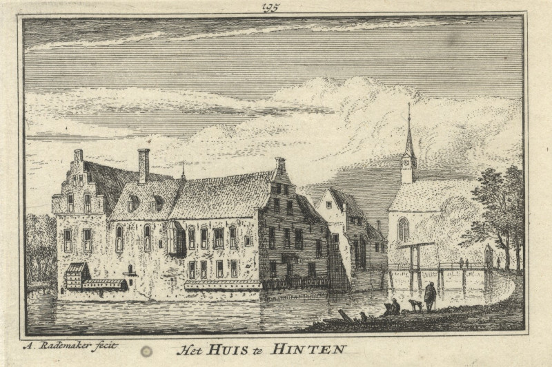 Het Huis te Hinten by Abraham Rademaker