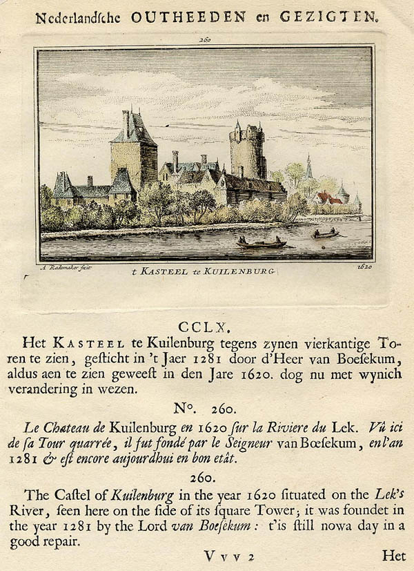 view t Kasteel te Kuilenburg 1620 by Abraham Rademaker
